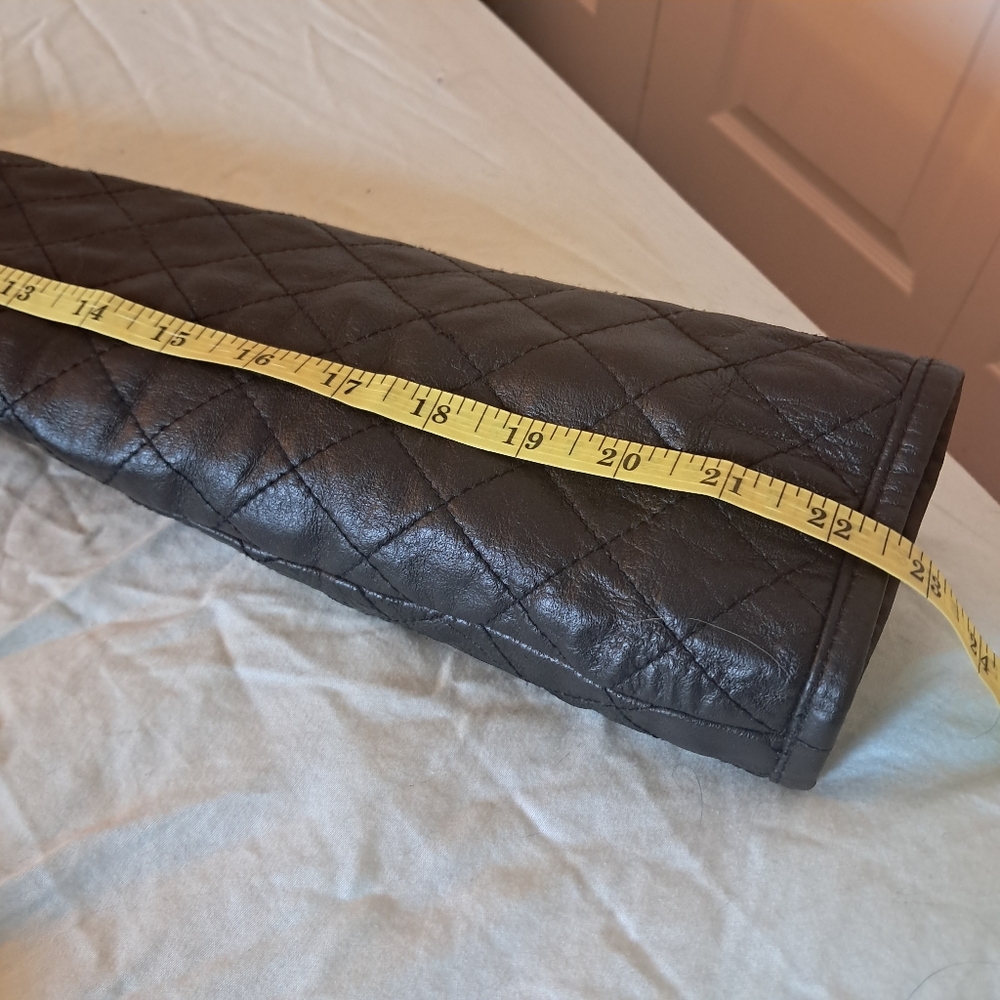 Neiman Marcus Exclusive Leather Jacket Women's Medium M Black Quilted Retro - Picture 11 of 12